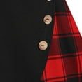 thumbnail image 6 of FRSASU Women'S Dress ,Women'S Gothic Vintage Plaid Panel Hooded Button Dress Retro Dark Midi Dress, 6 of 6