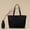 Black, variant on AVRIL - Work Tote ( Tan-100% Genuine Leather )