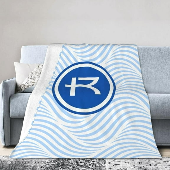 Rockhurst University Logo Fleece Blanket, Very Soft Microfiber Flannel Blanket for Couch Warm and Cozy for All Seasons