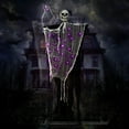 thumbnail image 4 of LED Light Up Hanging Ghost Decoration for Outdoor Indoor, Halloween Skeleton Prop with Multi-Color Glow for Patio Garden Party Decor(Purple), 4 of 6