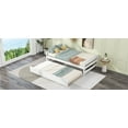 thumbnail image 5 of Harper & Bright Designs Trundle Bed Twin Wood Day Bed Frame, Twin Size Pull Out Bed, Twin Bed with Trundle for Boys Girls Adults, White, 5 of 13