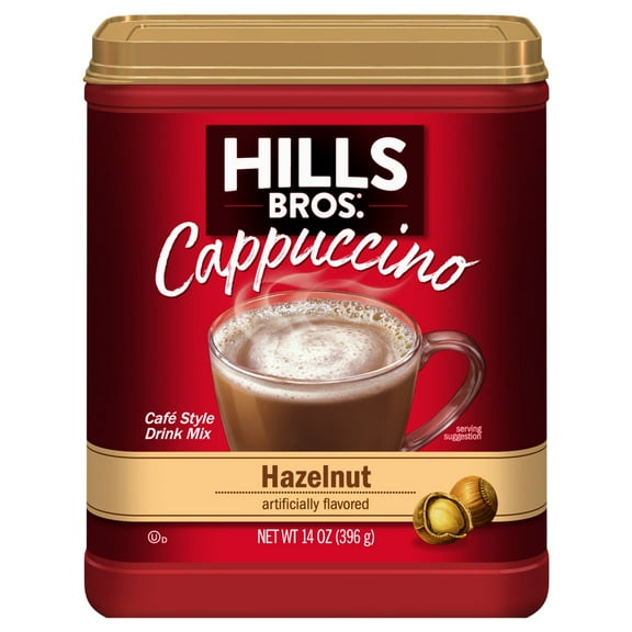Hills Bros. Cappuccino Mix Hazelnut, Instant Drink (16oz, 1 pack)