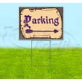 thumbnail image 1 of Medieval Fair Parking Right Arrow Purple Scroll (18" X 24") Yard Sign, Includes Metal Step Stake, 1 of 6