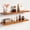 Natural Teak, variant on 32 Inch Teak Floating Shelves Set of 2 - Solid Natural Wood Wall Mounted Shelves with Invisible Brackets - Heavy Duty Waterproof Storage for Bathroom, Kitchen, Living Room & Outdoor