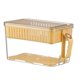 thumbnail image 2 of Caja de almacenamiento cesta de drenaje refrigerador contenedores sellados con mango de frutas vegetales, 2 of 11