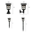 thumbnail image 5 of SOLARBASICS Luna Flame Bulb Outdoor Solar Accent Light, Stake, Pier and Wall Mounts, LED, Black, 4-Pack, 5 of 5