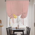 thumbnail image 3 of Pink Pure Color Balloon Curtains 63 Inch Length for Living Room/Bedroom, Aesthetics Contemporary Luxury Rod Pocket Privacy Door Curtains Decorative Tie Up Shade for Window 52"x63", 3 of 8