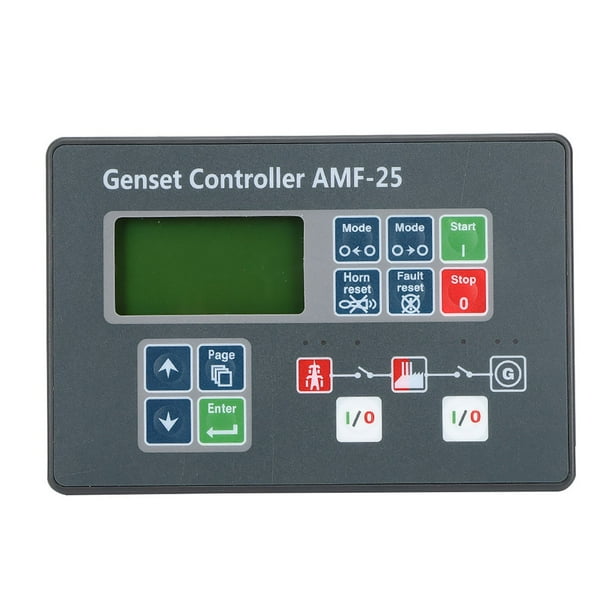 Controlador de grupo electrógeno, controlador de grupo electrógeno AMF-25 Controlador automático de generador diésel de arranque automático Controlador de generador Funciones mejoradas