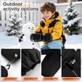 thumbnail image 4 of ThxToms Kids Ski Mittens for Boys and Girls, Water Resistant Windproof Warm Fleece Lined Winter Snow Gloves, Black, 4 of 10