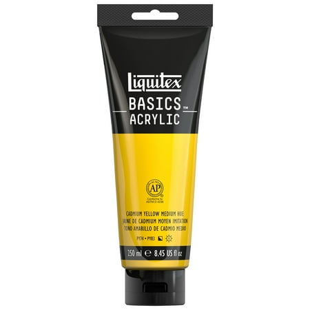 UPC: 0094376974881 | Liquitex BASICS Acrylic Color  250ml Tube  Cadmium Yellow Medium Hue
