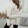 thumbnail image 2 of Vedolay Womens 2023 Sweaters Womens Oversized Casual Crew Neck Long Sleeve Lightweight Knit Sweater,White S, 2 of 4