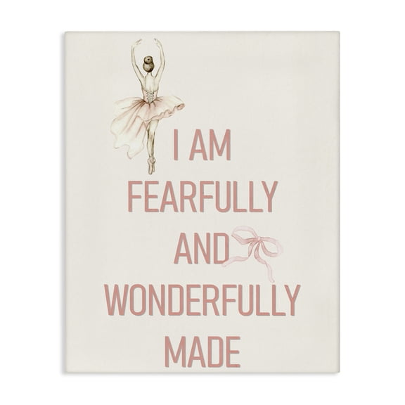 Wonderfully Made Ballerina Canvas Wall Art, design by Kim Allen