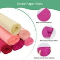 thumbnail image 2 of Crepe Paper, 8.2ft x 20 Inch /250 x 50cm Soft Wide Crepe Paper Streamer Sheet, Decorative Craft Streamer [Rose Red], 2 of 7