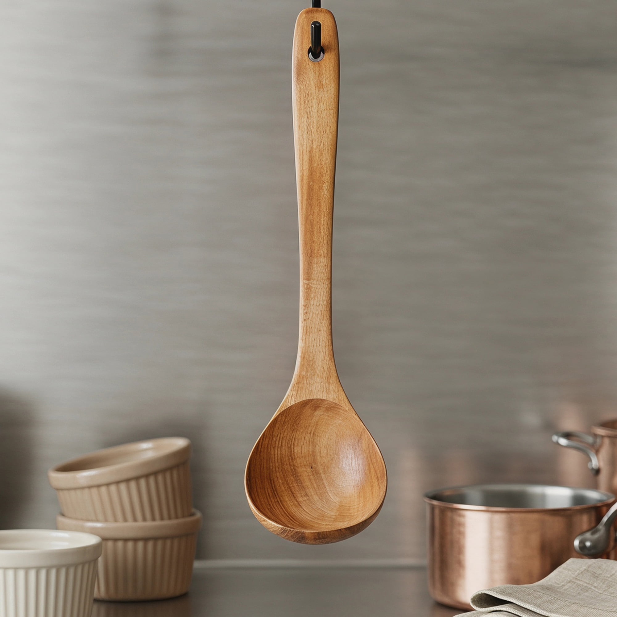 Unique Bargains Durable Non Stick Safe Heat Resistant Utensil Soup spoon 12.6" x 3.5"