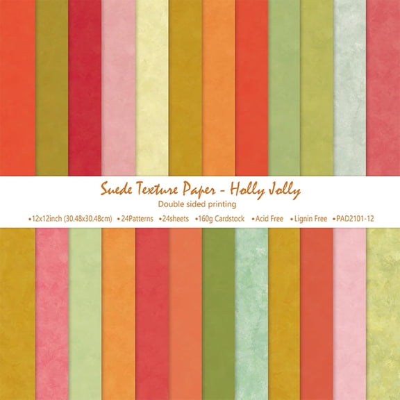Scrapbook Paper Winter Patterned Paper for Scrapbooking, 24 Sheets Double Sided Colorful Holiday Decorative Craft Papers for Junk Journals Greeting Cards Decoration (E, 12x12 IN)
