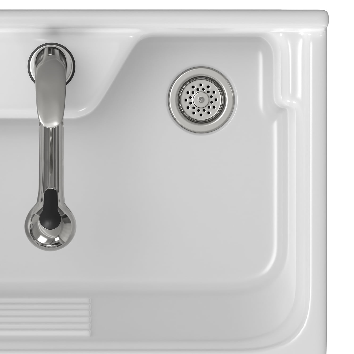Simpli Home Kyle All-In-One 28-inch Laundry Utility Sink and Cabinet and ABS Sink