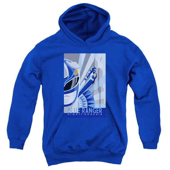 Power Rangers Blue Ranger Deco Youth Pullover Hoodie Sweatshirt Royal