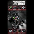 thumbnail image 6 of Remote Control Car, 1:14 4WD 2.4GHz Remote Control Truck 75km/h High-Speed Off-Road Vehicle Toy with Brushless Motor 3 Battery, 6 of 9