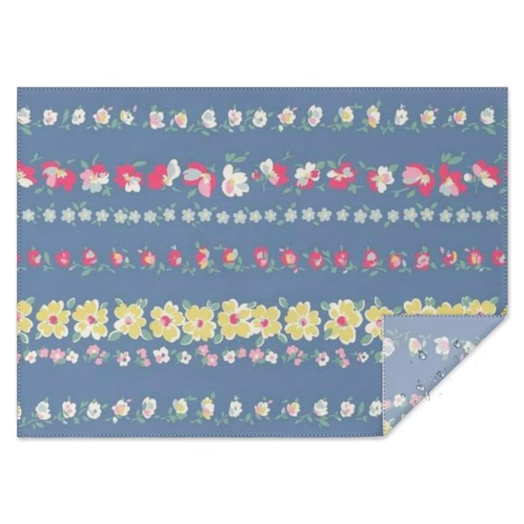 Pioneer Flower Floral Print Pattern Rectangle Tablecloth 60"x84",Waterproof Polyester Rectangle Table Cloth, Wipeable Spillproof Polyester Tablecloth for Dining, Camping, Indoor and Outdoor