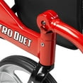Drive Medical Nitro Duet Rollator Walker & Transport Wheelchair Chair, Red