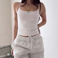 thumbnail image 6 of Womens Tank Tops Double Lined Lace Square Neck Cami Top, 6 of 6