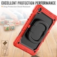 thumbnail image 4 of for Samsung Galaxy Tab S6 Lite Case 10.4 inch, 360 Rotating Shockproof Cover with Stand, Handle, Shoulder Strap (SM-P610/P615/P613/P619), Red, 4 of 7