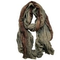 thumbnail image 2 of Women's Long Plaid Blanket Scarf Chunky Oversized Winter Fall Warm，Women's Ethnic Style And Linen Scarf Tie Dyed Long Pleated Gradient Shawl Korean Literary Fresh Silk, 2 of 2