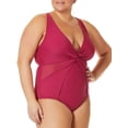 thumbnail image 2 of Terra and Sky Women's Plus Solid Crossback One Piece, 2 of 5