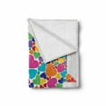 thumbnail image 2 of Saying Soft Flannel Fleece Throw Blanket, House Silhouette with Colorful Hearts and Saying About Love Makes It Home, Cozy Plush for Indoor and Outdoor Use, 60" x 80", Multicolor, by Ambesonne, 2 of 6