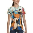 thumbnail image 4 of Haikyuu Poster Teen T-Shirt Crewneck Short Sleeve Double-Sided Print Summer Tee Shirts Top For Youth Boys Girls Children Medium, 4 of 7