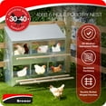 thumbnail image 2 of Brower Galvanized Steel 6 Hole 30 Bird Poultry Nest Chicken Brooding Box, 2 of 12