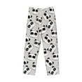 thumbnail image 6 of Uemuo Cute Panda Pattern Men's Wide Leg Palazzo Lounge Pants with Pockets Light Weight Loose Comfy Casual Pajama Pants-Small, 6 of 9
