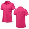 thumbnail image 5 of Tyhengta Women's Golf Polo Shirts Collared V Neck Short Sleeve UPF 50+ Quick Dry Tennis Shirt Dry Fit Moisture Wicking Red M, 5 of 7
