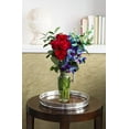 thumbnail image 4 of KaBloom : Fresh Red Roses and Exotic Blue Orchids with Vase, Next-Day Delivery, 4 of 6