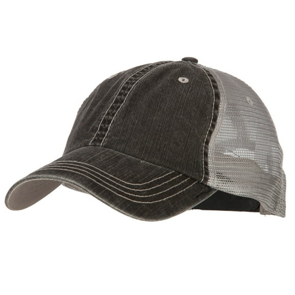 Big Size Special Cotton Low Profile Trucker Cap - Black XL-3XL