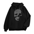 thumbnail image 4 of Likimi Halloween Womens Hoodies Long Sleeve Hallowmas Skull Print Hooded Sweatshirt For Women Loose Fit Fashion Casual Pullover Tops Size Xl, 4 of 5