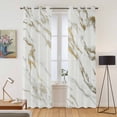 thumbnail image 2 of Kitchen Curtains 84 Inch Length 2 Panels, Golden Marble Grommets Window Treatment Curtain, Abstract Modern Minimalist Art Thermal Curtains Drapes for Living Room/Bathroom, 2 of 9