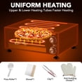 thumbnail image 3 of 1100W Commercial Electric Pizza Oven, 12-Inch Stainless Steel Countertop Pizza Maker, Adjustable Temperature & Timer with Viewing Window, Fast Baking for Restaurant, Home, 3 of 7
