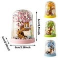 thumbnail image 3 of Valentine's Day Tree House 4 Season Tree House Bonsai Tree House Building Toy Flowers Set Ideas Building Blocks Complete with Dust Cover, DIY Flower Building Toy Sets Miniature Tree House Building, 3 of 6