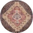 thumbnail image 1 of Ahgly Company Indoor Round Traditional Reddish Brown Medallion Area Rugs, 4' Round, 1 of 6