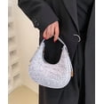 thumbnail image 2 of LHSHID Women’s Small Shoulder Bag Felt Soft Top Handle Y2k Underarm Bag Medium Tote Cute Dumpling Bag, 2 of 7