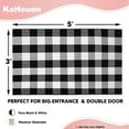 thumbnail image 6 of KaHouen Buffalo Plaid Rug 35.4"x 59", Buffalo Check Rug, Buffalo Plaid Outdoor Rug, Black and White for Indoor/Outdoor Front Porch Runner Layered Doormat/Entryway/Farmhouse, 6 of 9