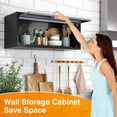 thumbnail image 4 of STANI Wall Mount Metal Cabinet with Up-Flip Doors,Wall Hanging Storage Cabinets with Locking Doors,Lockable Tool Chest Cabinet for Garage Basement School, 4 of 8