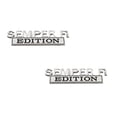 thumbnail image 2 of 2PCS Semper FI Edition Car Emblem Metal Badge, Metal Side Emblem Badge Sticker Veteran Decal Replacement for Fender Tailgate Bumper Compatible with All Cars Truck SUV Auto Accessories (Silver&Black), 2 of 8