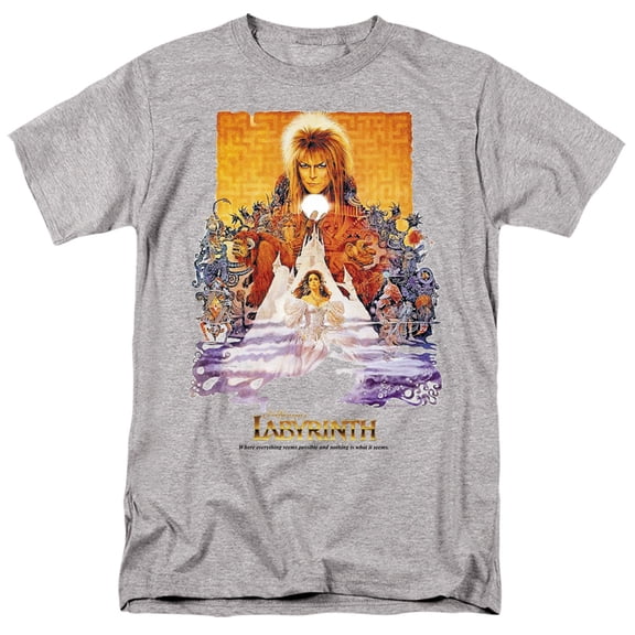 Labyrinth Men's  Movie Poster T-shirt Cream