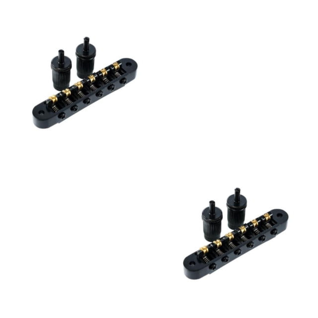 Puente de sillín de guitarra Wosthever accesorios ajustables con orificio para poste 2 pernos a juego