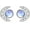 Silver-Moonstone, variant on Leander Turquoise/Moonstone Earrings Sterling Silver Hypoallergenic, Dainty Sun & Moon Stud Earring for Women, Vintage Crescent Moon December Birthstone Jewelry Gift for Her Birthday