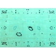 thumbnail image 1 of Ahgly Company Indoor Rectangle Solid Turquoise Blue Modern Area Rugs, 5' x 7', 1 of 4