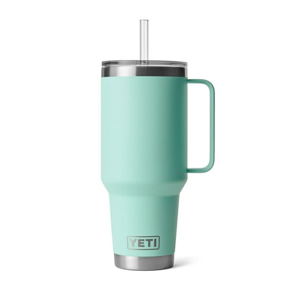 Yeti 42Oz Rambler Straw Mug With Straw Lid Seafoam
