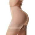thumbnail image 5 of Homgro Women's High Waist Trimmer Summer Mesh Breathable Thigh Butt Lifter Tummy Control Lace Hip Enhancer Shapewear Shorts Firm Compression Nude Beige Large, 5 of 5